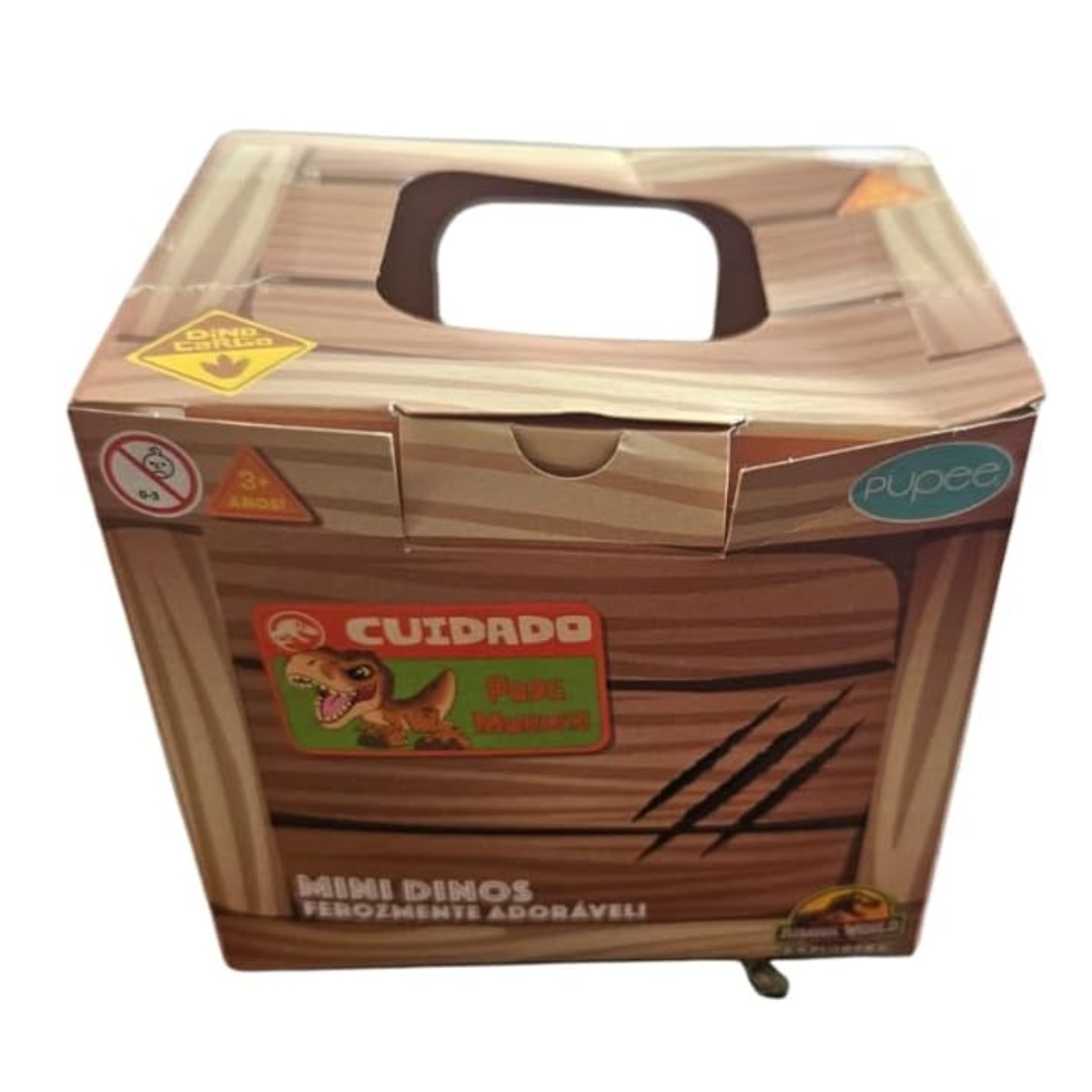 Mini Dino T-rex Verde Na Casinha Jurassic Word - Pupee Mini Dino T-rex Verde Na Casinha Jurassic Word - Pupee